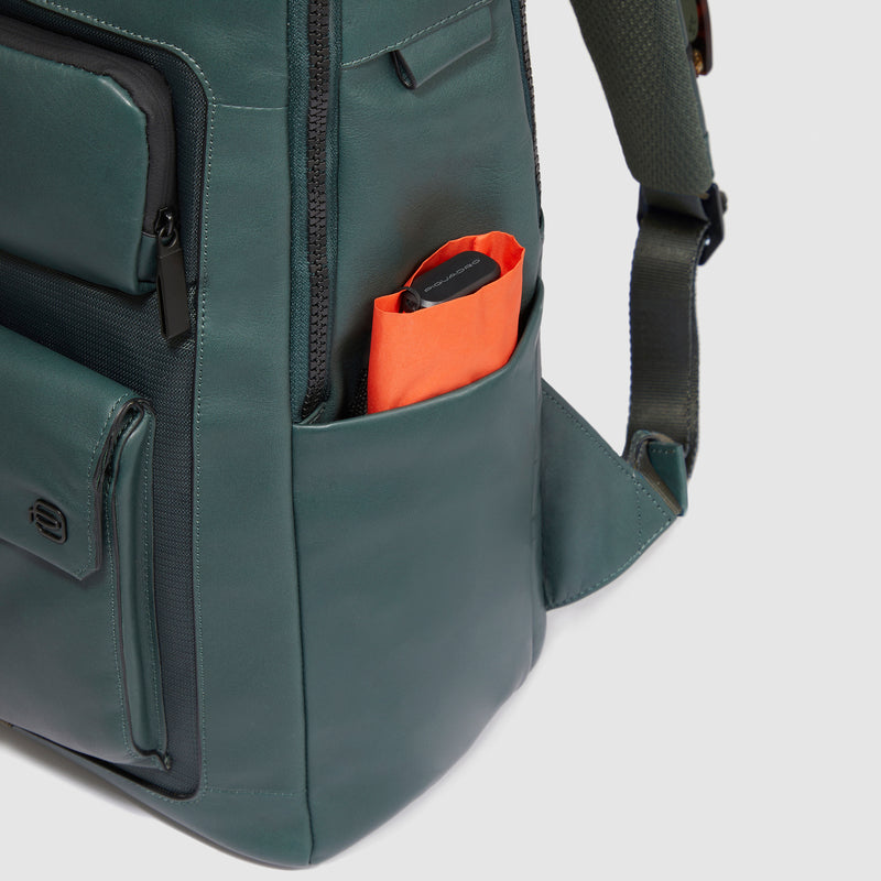 Zaini Piquadro Zaino Uomo Medio Porta Pc Ipad Pelle Nera