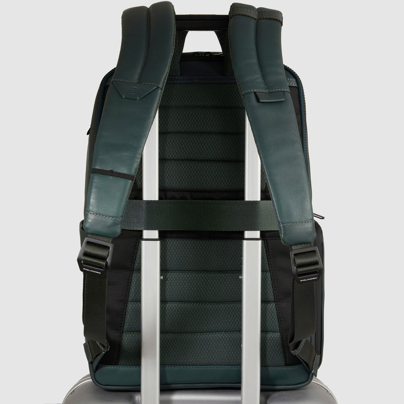 Zaini Piquadro Zaino Uomo Grande Porta Pc Ipad Pelle Liscia Nera