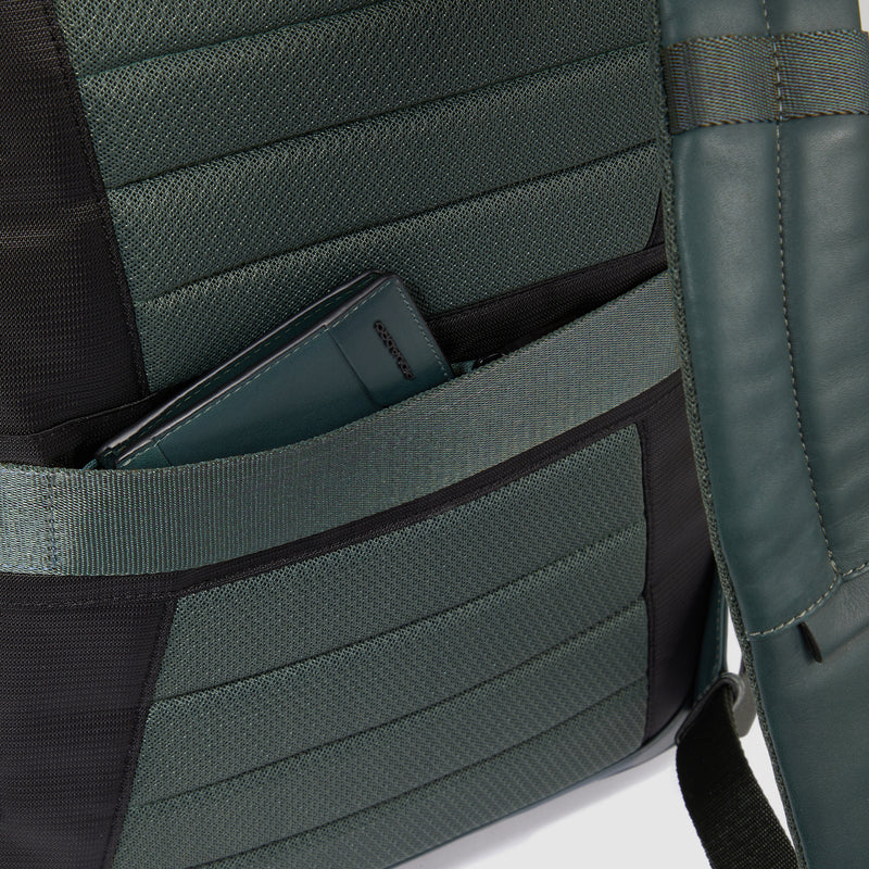 Zaini Piquadro Zaino Uomo Grande Porta Pc Ipad Pelle Liscia Nera