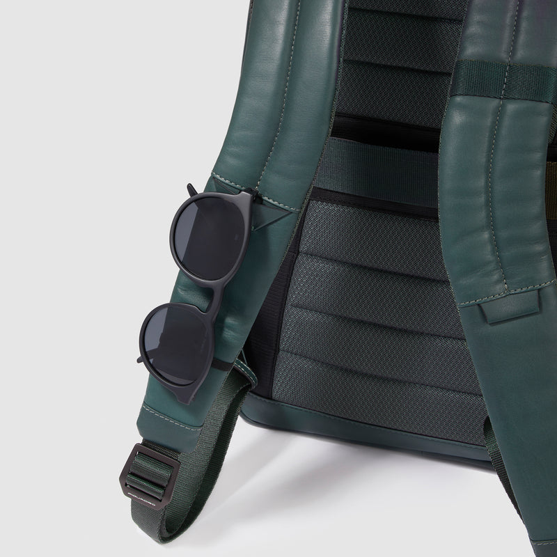 Zaini Piquadro Zaino Uomo Grande Porta Pc Ipad Pelle Liscia Nera