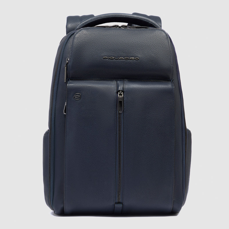 Zaini Piquadro Zaino Uomo Grande Porta Pc Ipad Pelle Blu