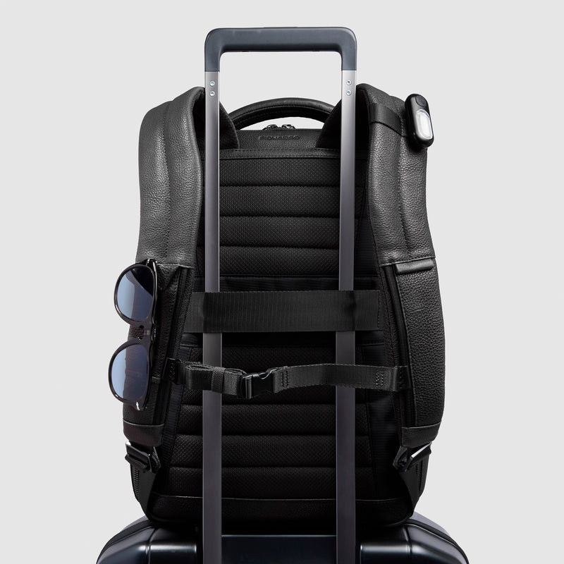 Zaini Piquadro Zaino Uomo Grande Porta Pc Ipad Pelle Nera