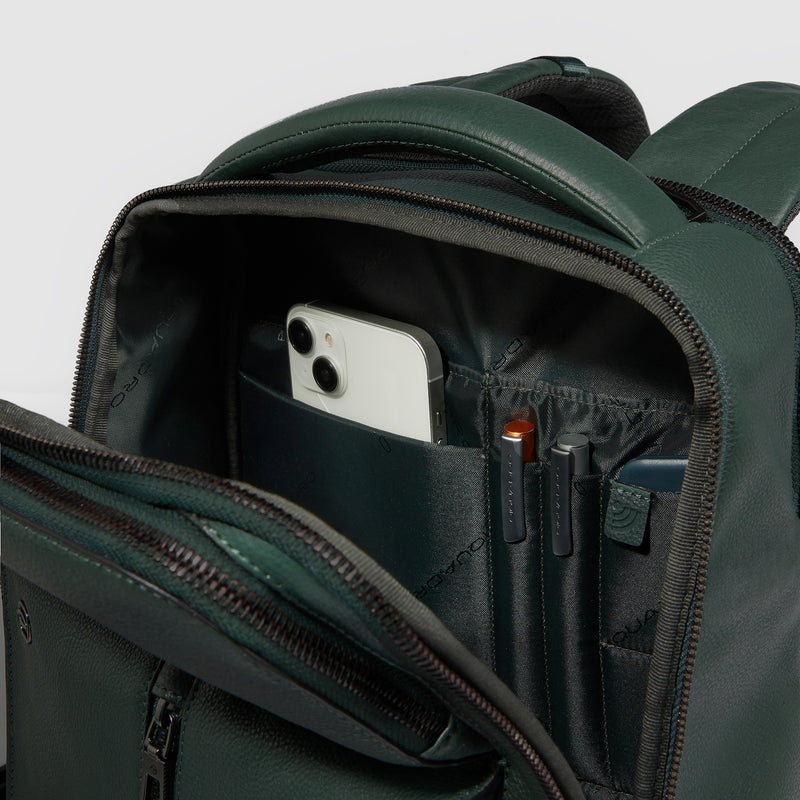 Zaini Piquadro Zaino Uomo Grande Porta Pc Ipad Pelle Nera