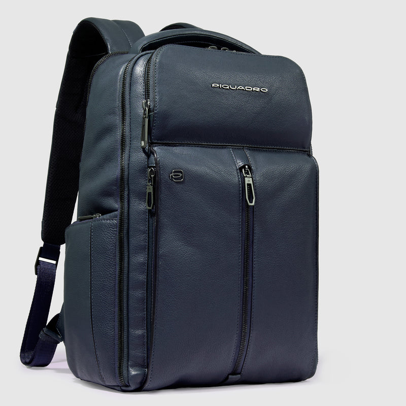 Zaini Piquadro Zaino Uomo Grande Porta Pc Ipad Pelle Blu