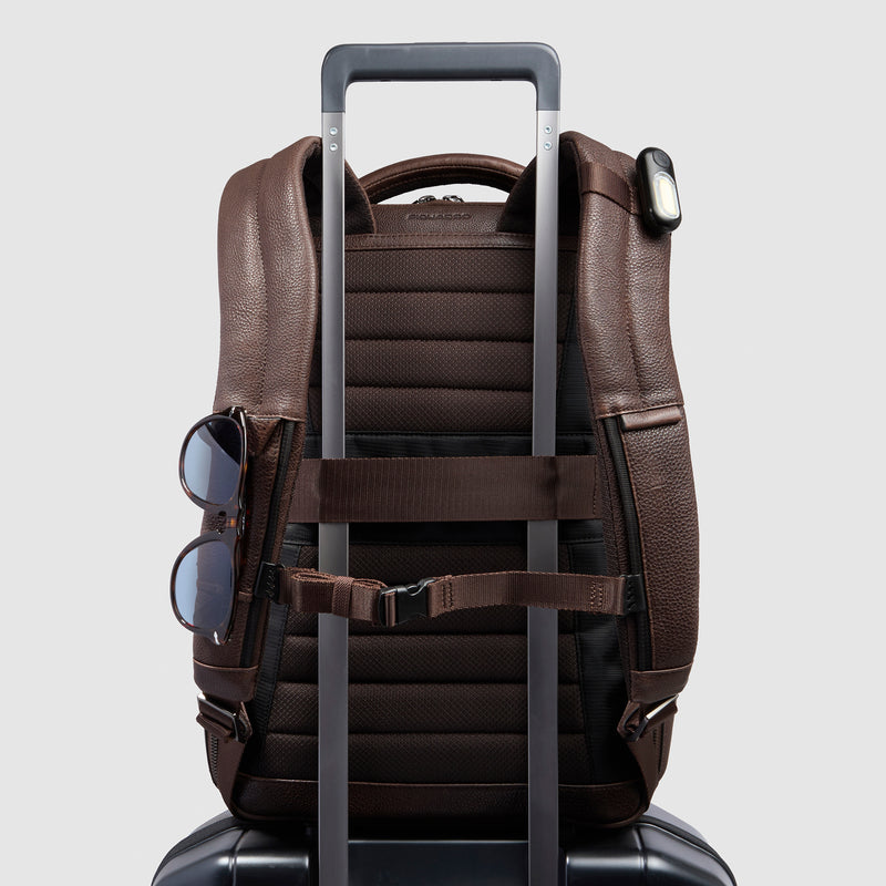 Zaini Piquadro Zaino Uomo Grande Porta Pc Ipad Pelle Blu