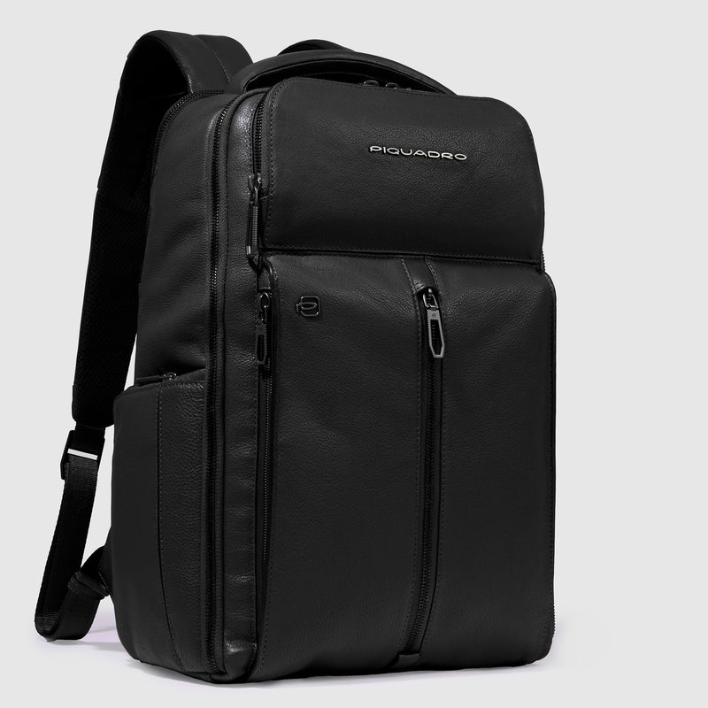 Zaini Piquadro Zaino Uomo Grande Porta Pc Ipad Pelle Nera