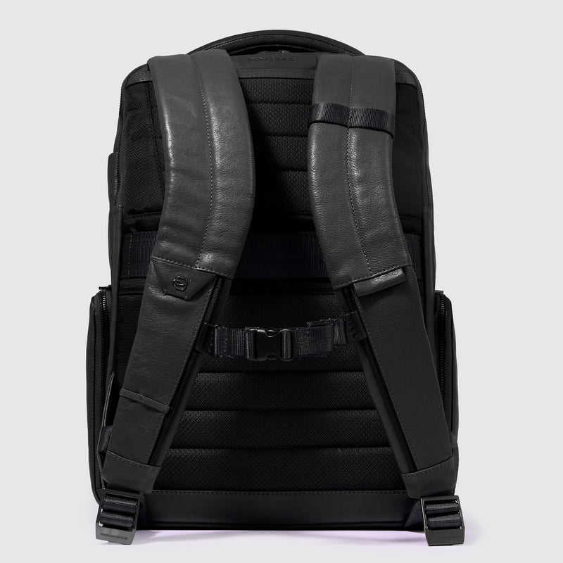 Zaini Piquadro Zaino Uomo Grande Porta Pc Ipad Pelle Nera
