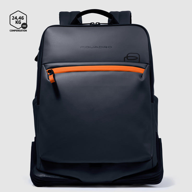 Zaini Piquadro Zaino Uomo Grande Porta Pc Ipad Tessuto Carbon Neutral Blu