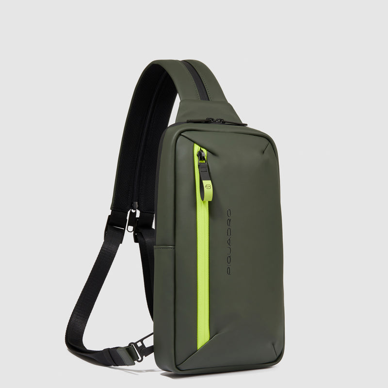 Monospalla Piquadro Zaino Piccolo Porta Ipad Mini Tessuto Carbon Neutral Verde