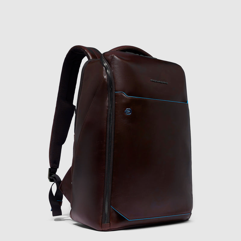 Zaini Piquadro Zaino Uomo Medio Porta Pc Ipad Pelle Mogano