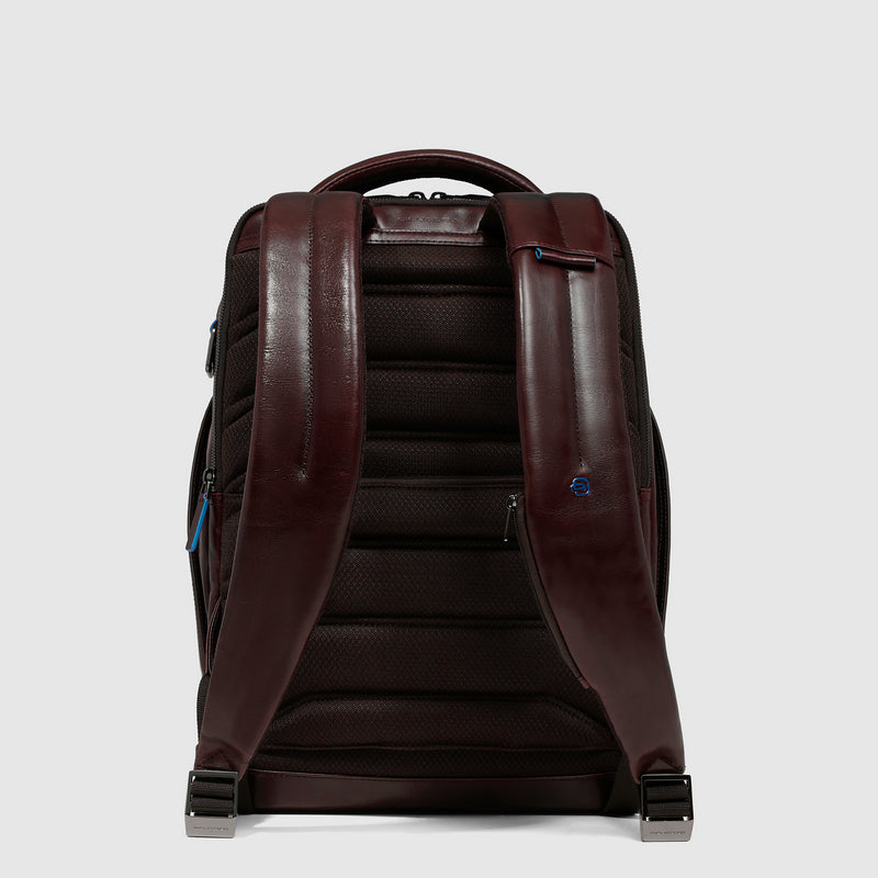 Zaini Piquadro Zaino Uomo Medio Porta Pc Ipad Pelle Mogano