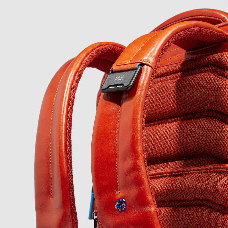 Zaini Piquadro Zaino Uomo Medio Porta Pc Ipad Pelle Mogano