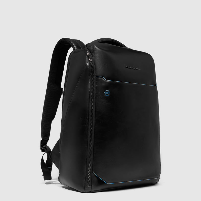 Zaini Piquadro Zaino Uomo Medio Porta Pc Ipad Pelle Nero
