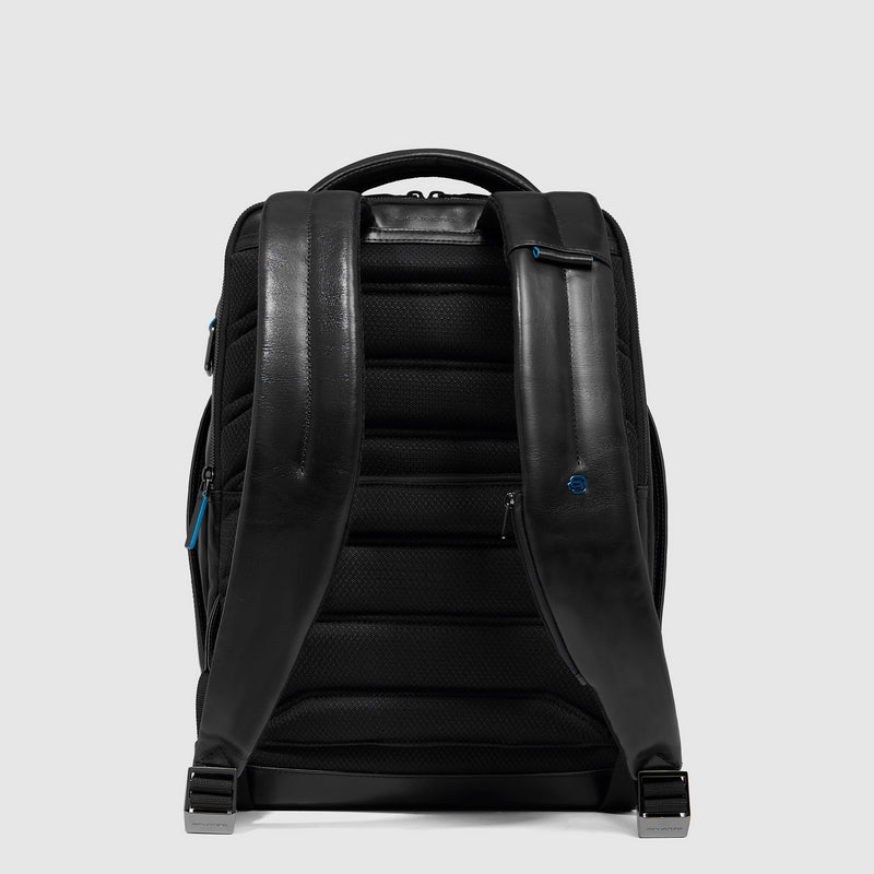Zaini Piquadro Zaino Uomo Medio Porta Pc Ipad Pelle Nero