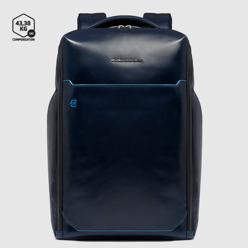 Zaini Piquadro Zaino Uomo Grande Porta Pc Ipad Pelle Blu