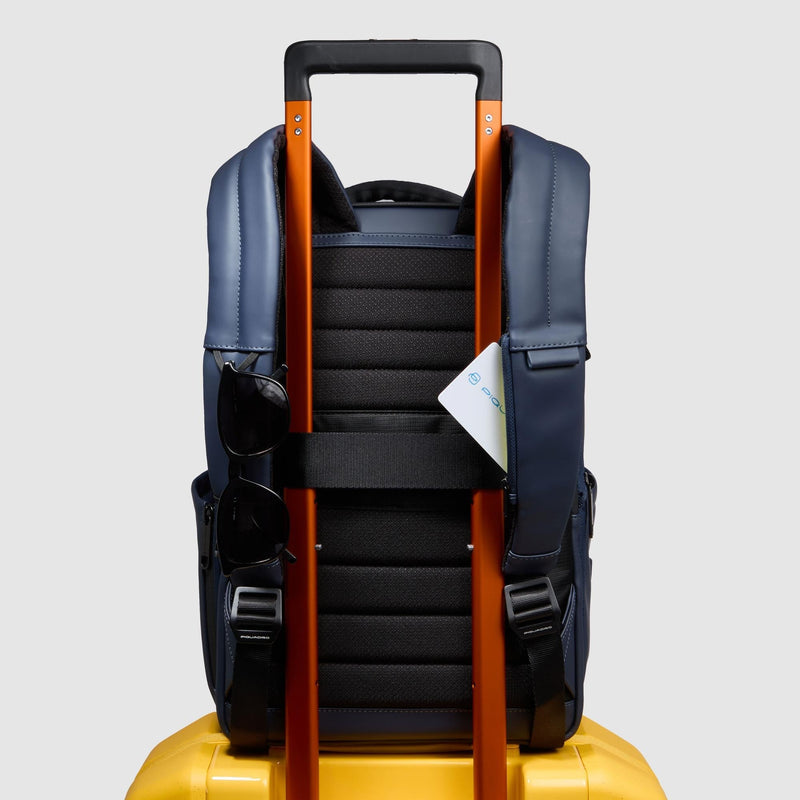 Zaini Piquadro Zaino Porta Pc Ipad Doppio Scomparto Tessuto Tecnico Blu