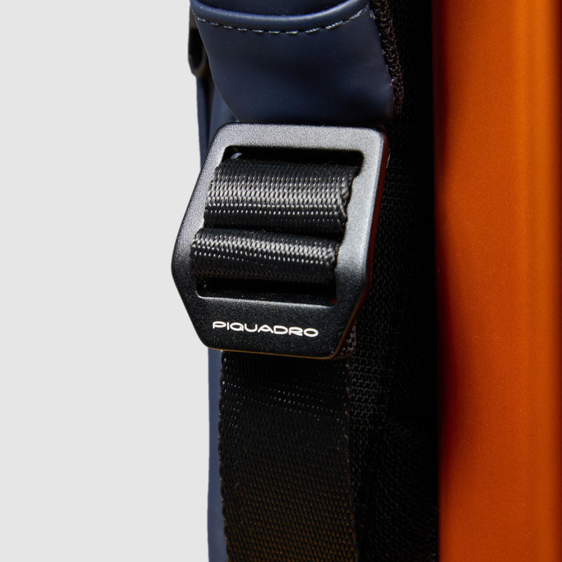 Zaini Piquadro Zaino Porta Pc Ipad Doppio Scomparto Tessuto Tecnico Blu