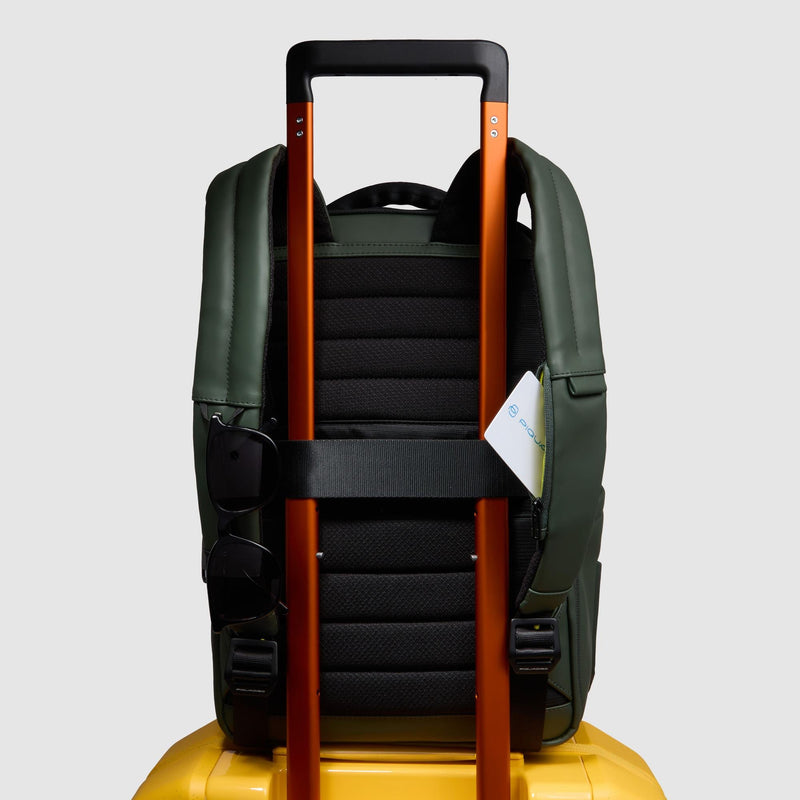 Zaini Piquadro Zaino Porta Pc Ipad Doppio Scomparto Tessuto Tecnico Verde