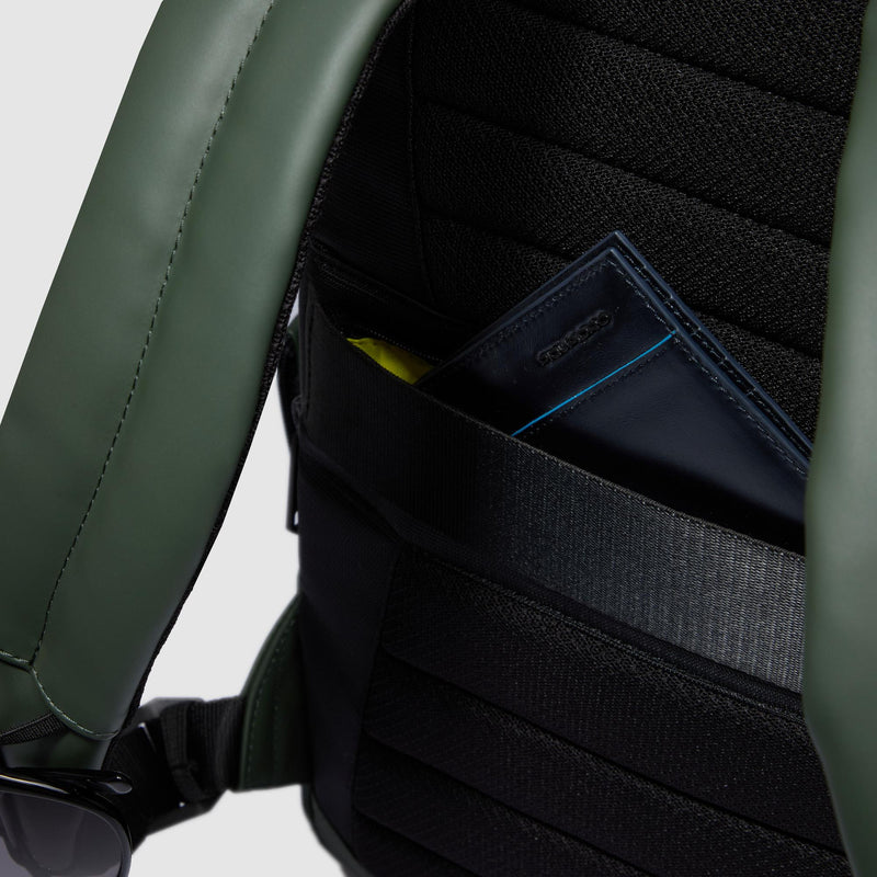 Zaini Piquadro Zaino Porta Pc Ipad Doppio Scomparto Tessuto Tecnico Verde