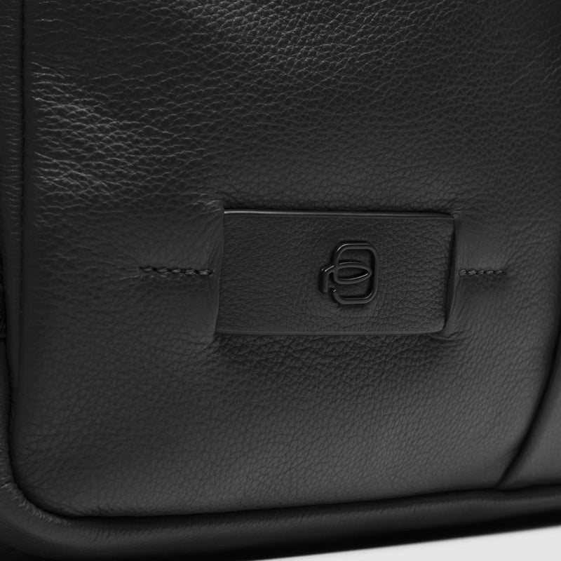 Zaini Piquadro Zaino Uomo Porta Pc Ipad Tasche Frontali Pelle Nera