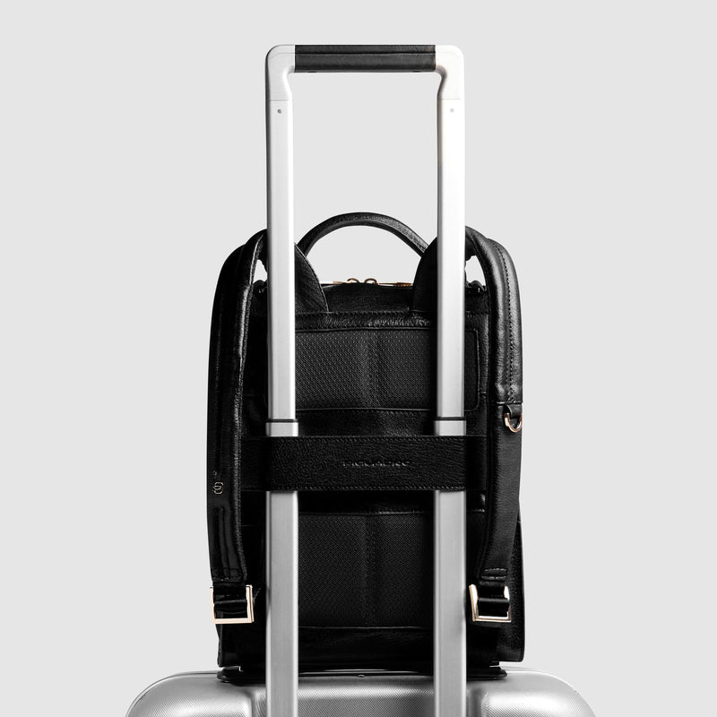 Zaino Piquadro Donna Porta Ipad Due Tasche Frontali Pelle Nera