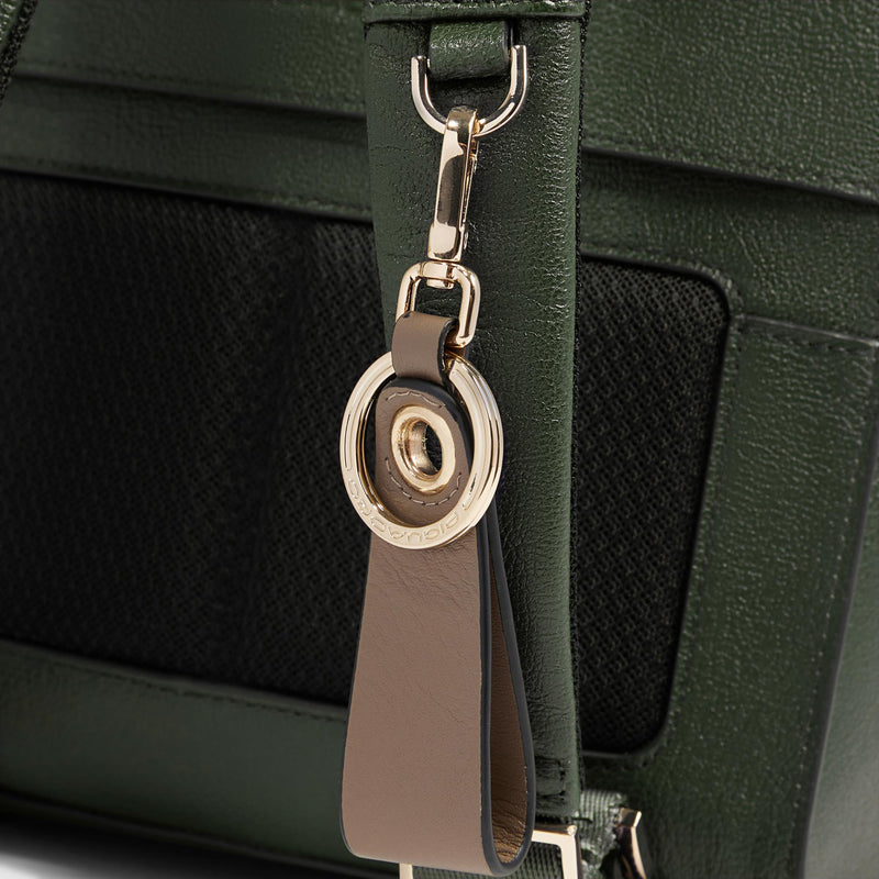 Zaino Piquadro Donna Porta Ipad Doppia Tasca Frontale Pelle Verde