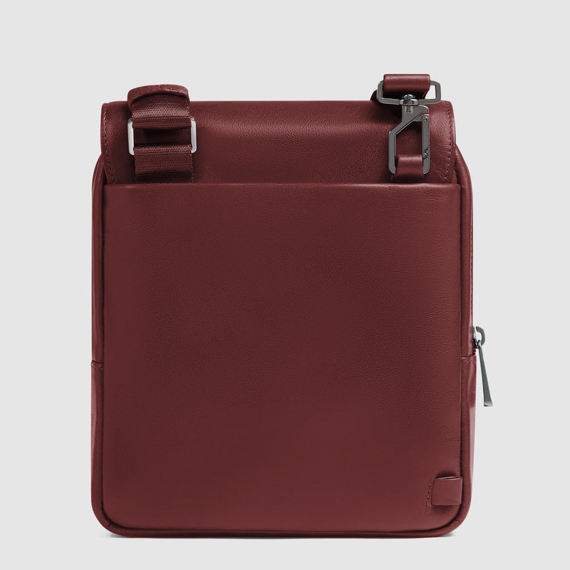 Borsello Piquadro Uomo Porta Ipad Doppio Scomparto Patta Frontale Pelle Blu