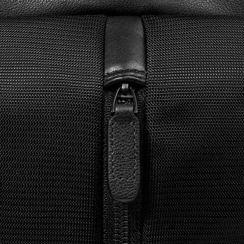 Zaini Piquadro Zaino Uomo Porta Pc Ipad Due Tasche Frontali Tessuto Inserti Pelle Nera