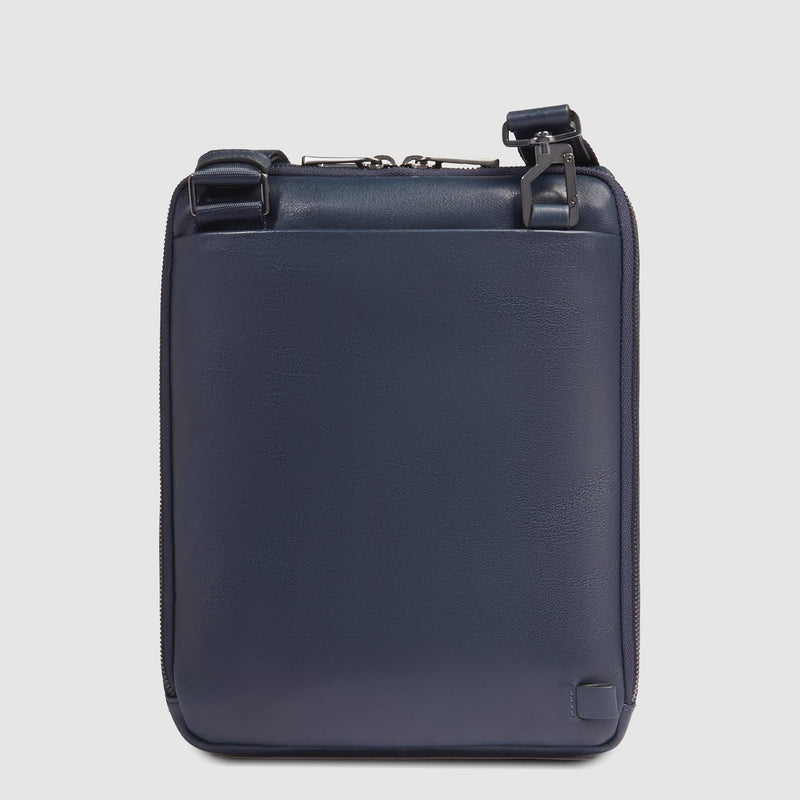 Borselli Piquadro Borsello Uomo Porta Ipad Doppia Tasca Frontale Pelle Blu