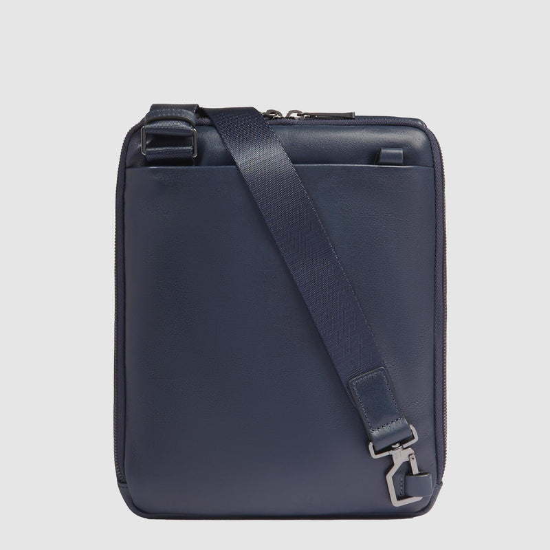 Borselli Piquadro Borsello Uomo Porta Ipad Doppia Tasca Frontale Pelle Blu