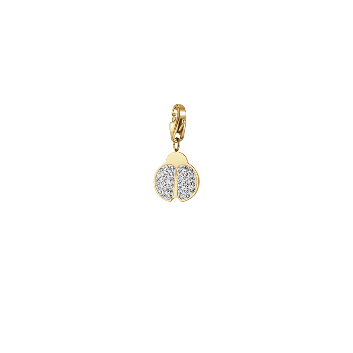 Charm Luca Barra Be Coccinella Pvd Oro Con Cristalli