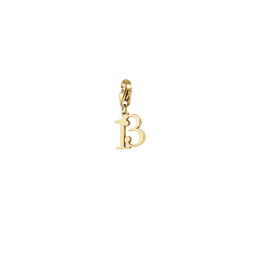 Charm Luca Barra Be Numero 13 Pvd Oro