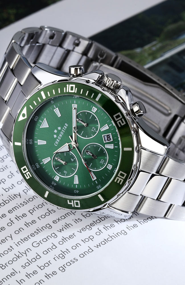 Orologio Chronostar Captain Multifunzione Braccialato Verde