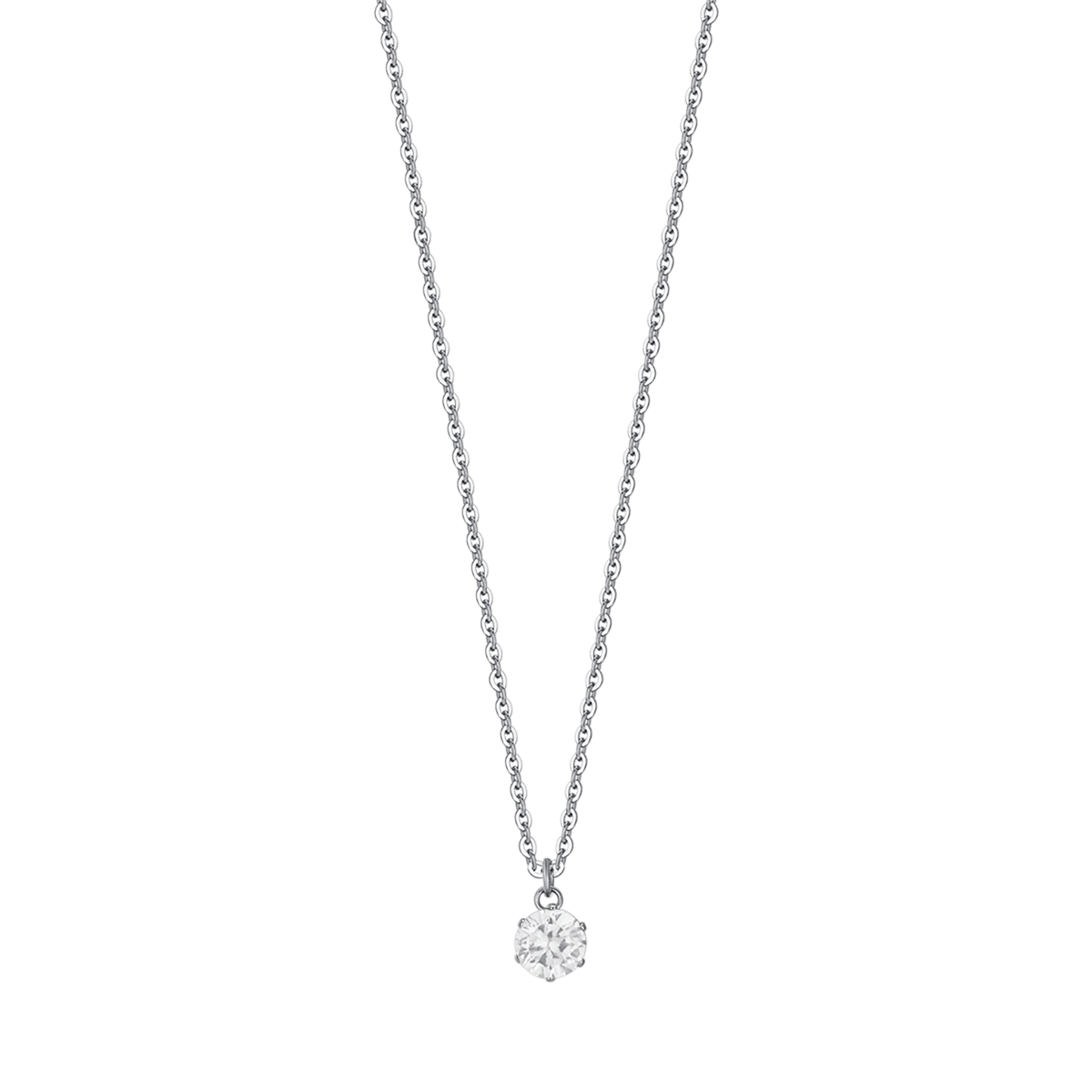 Collana Luca Barra Easy Chic Acciaio Pendente Punto Luce