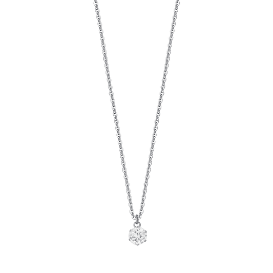 Collana Luca Barra Easy Chic Acciaio Pendente Punto Luce