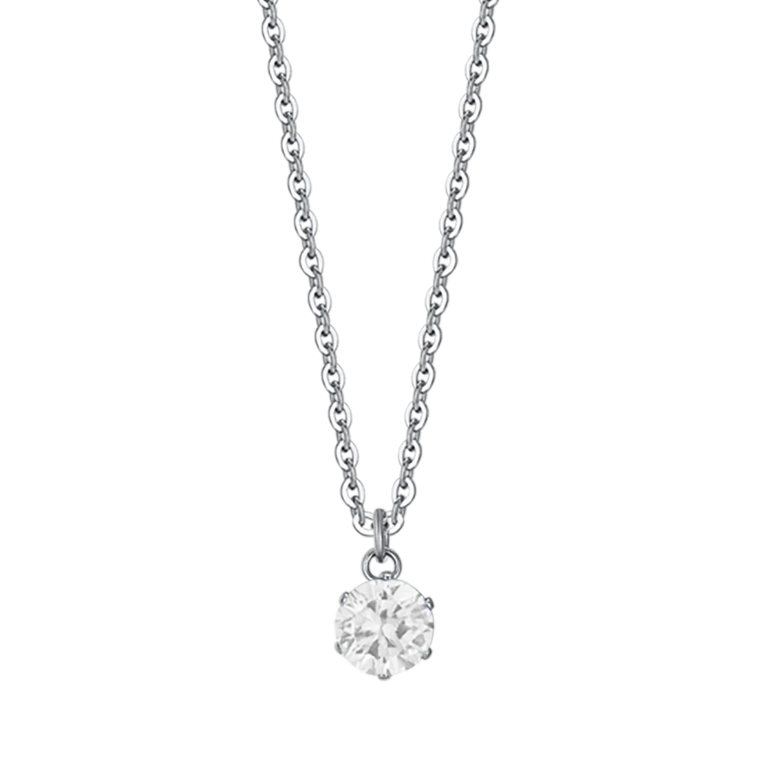 Collana Luca Barra Easy Chic Acciaio Pendente Punto Luce