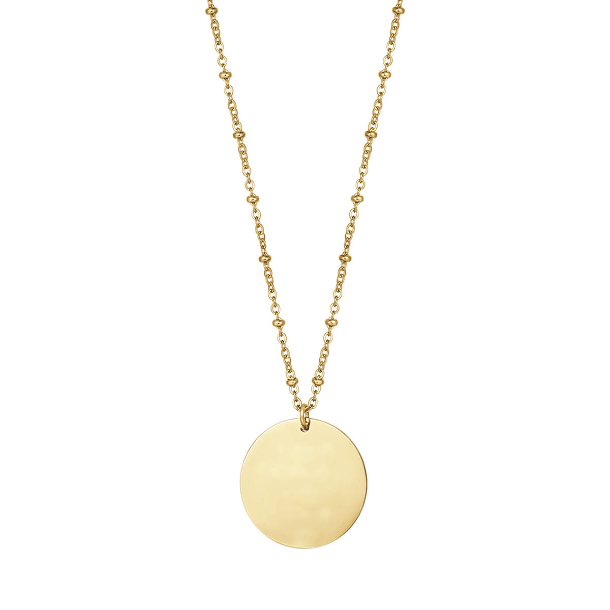 Collana Luca Barra Pvd Oro Con Pendente Tondo