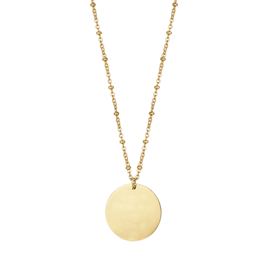 Collana Luca Barra Pvd Oro Con Pendente Tondo