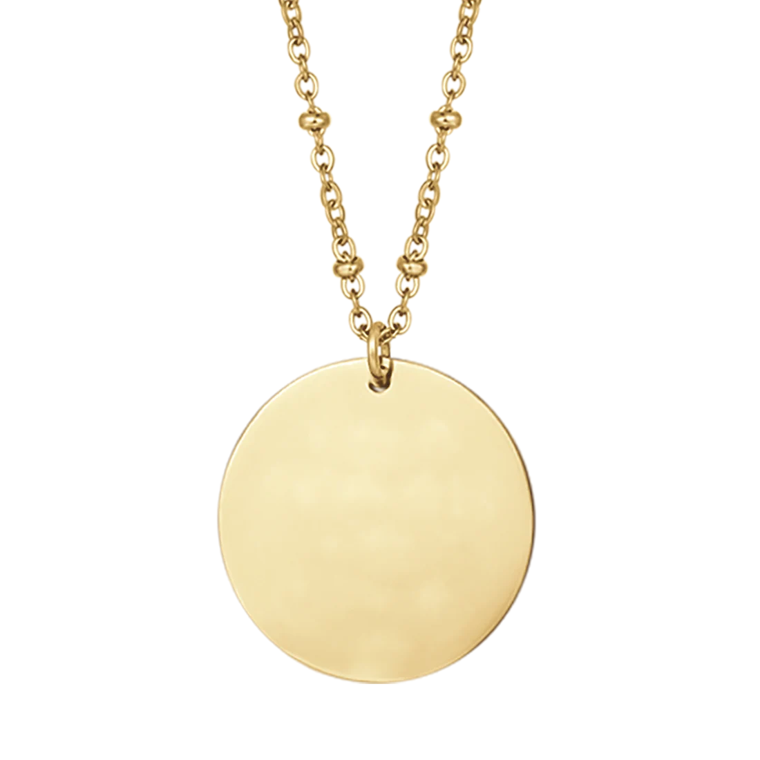 Collana Luca Barra Pvd Oro Con Pendente Tondo