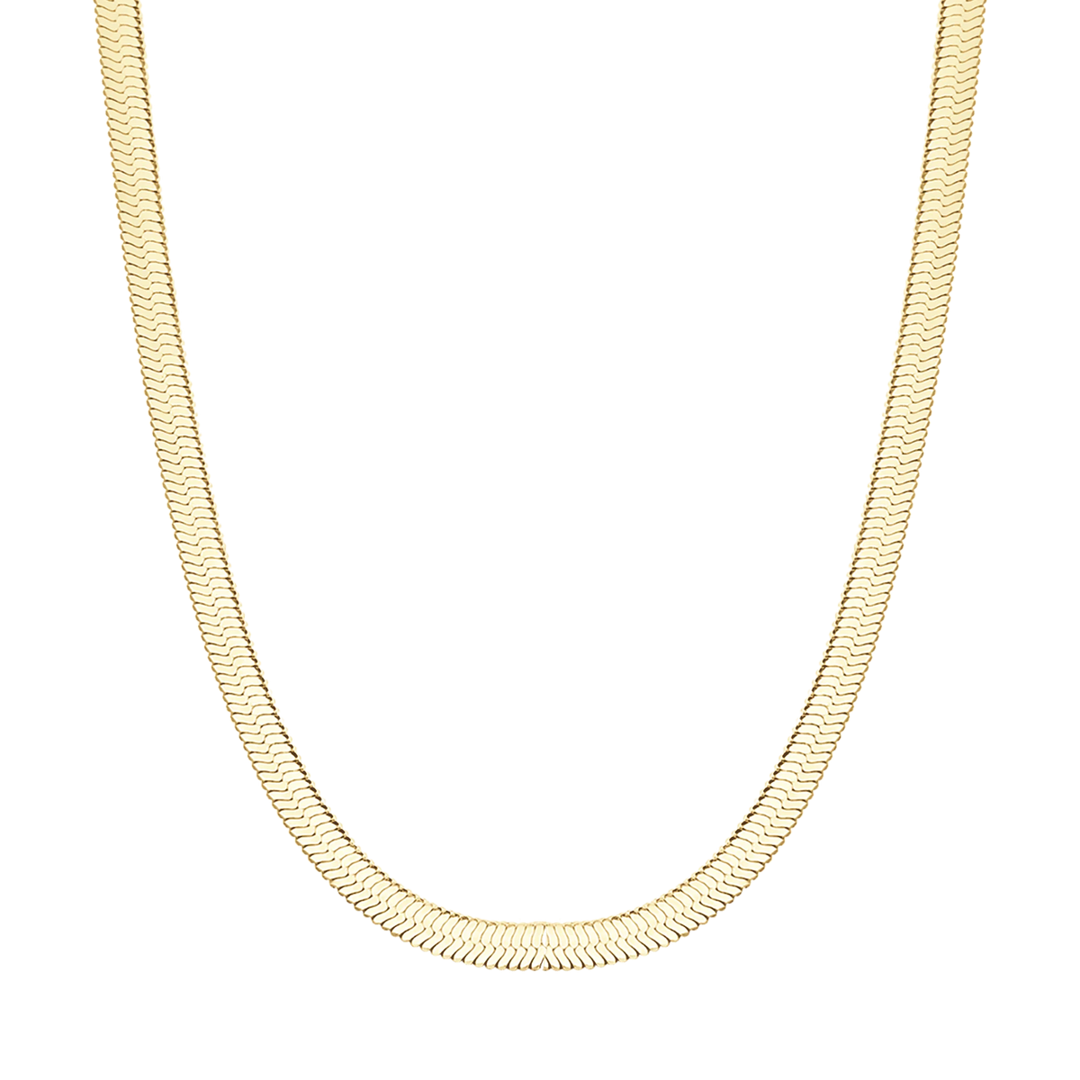 Collana Girocollo Luca Barra Maglia Snake Piatta Pvd Oro