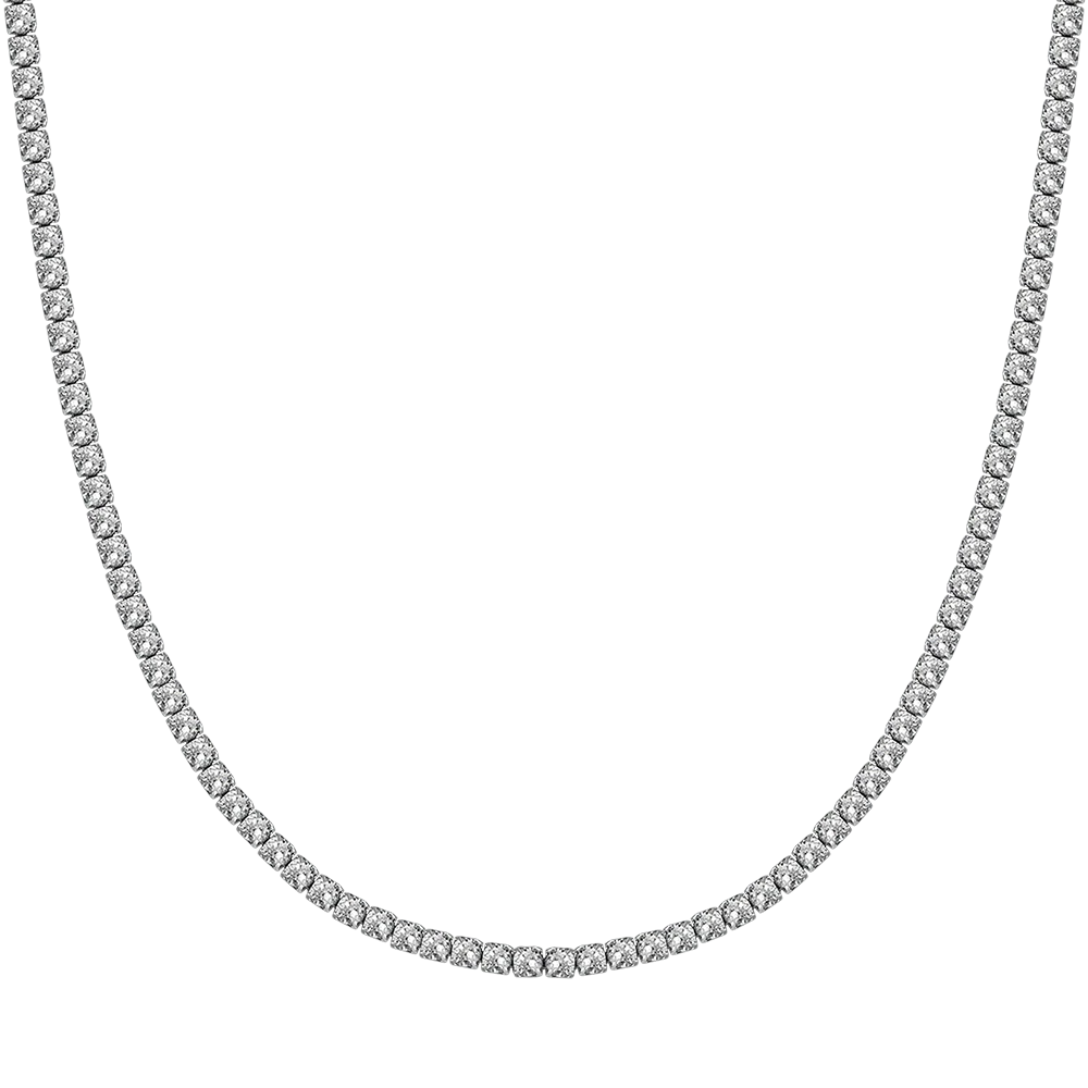Collana Girocollo Luca Barra Pvd Oro Tennis Cristalli