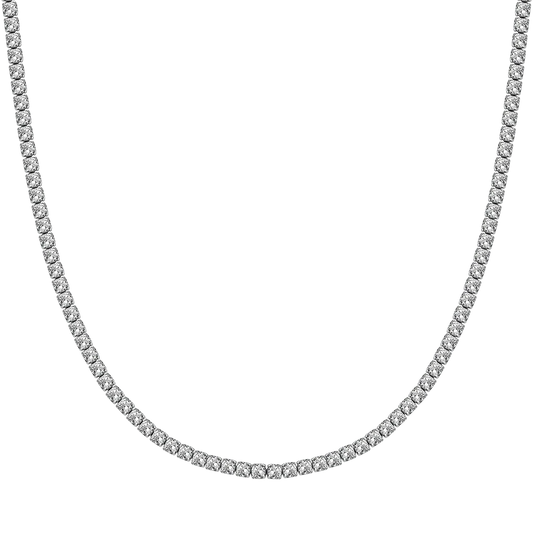 Collana Girocollo Luca Barra Pvd Oro Tennis Cristalli