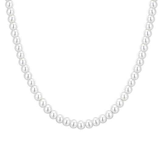 Collana Luca Barra Acciaio Perle Sintetiche