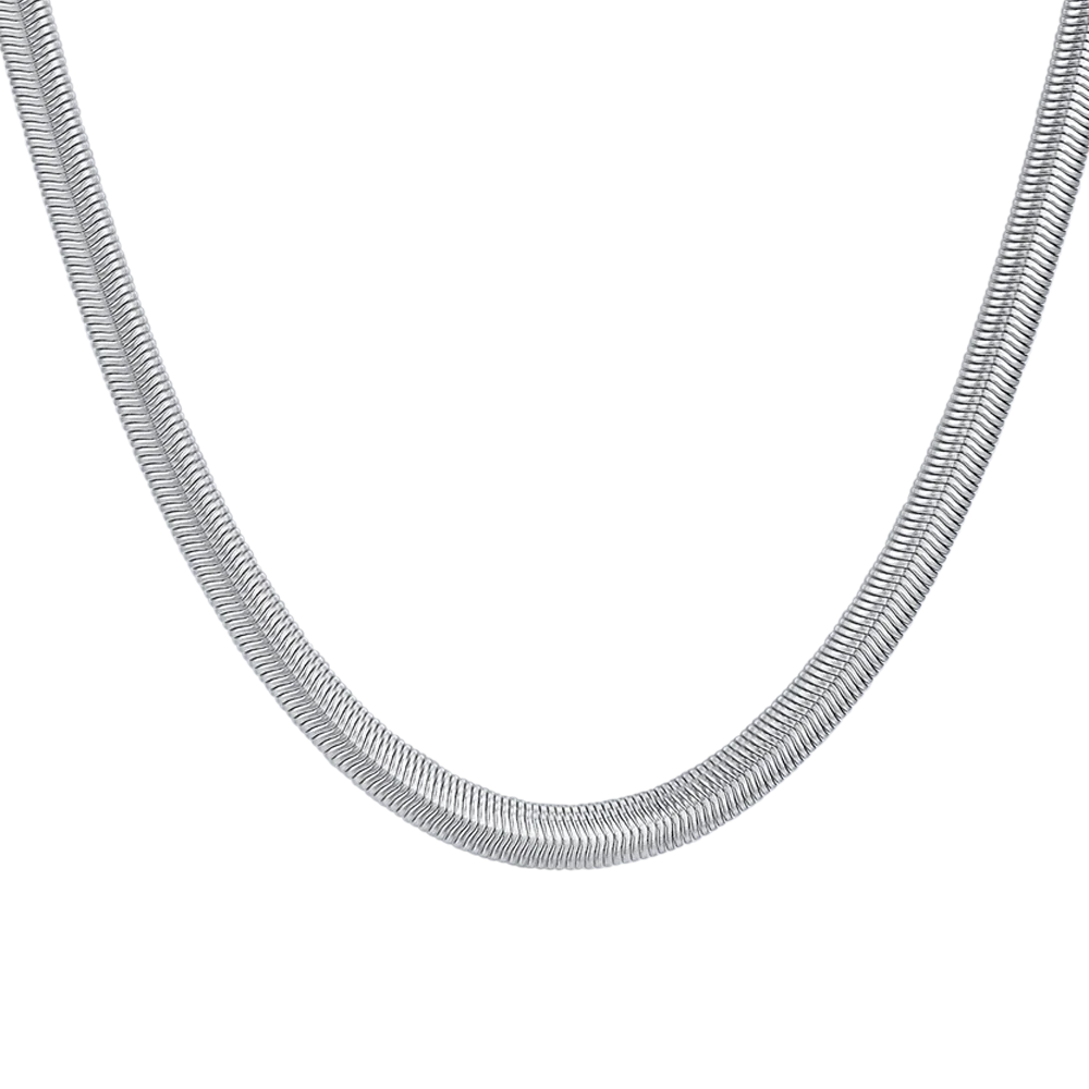 Collana Girocollo Luca Barra Acciaio Maglia Snake