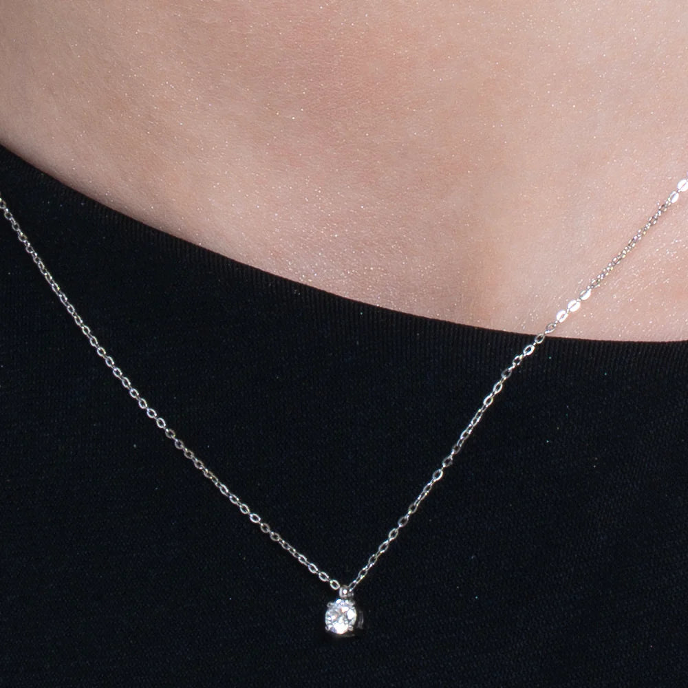 Collana Luca Barra Acciaio Maglia Catena con Punto Luce