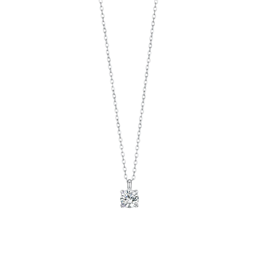 Collana Luca Barra Acciaio Pendente Punto Luce Cristallo