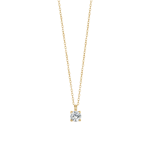 Collana Luca Barra Pvd Oro Pendente Punto Luce Cristallo