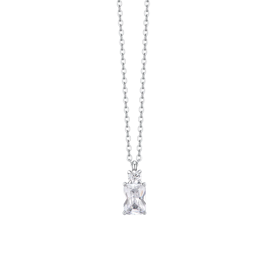 Collana Luca Barra Acciaio Zirconi