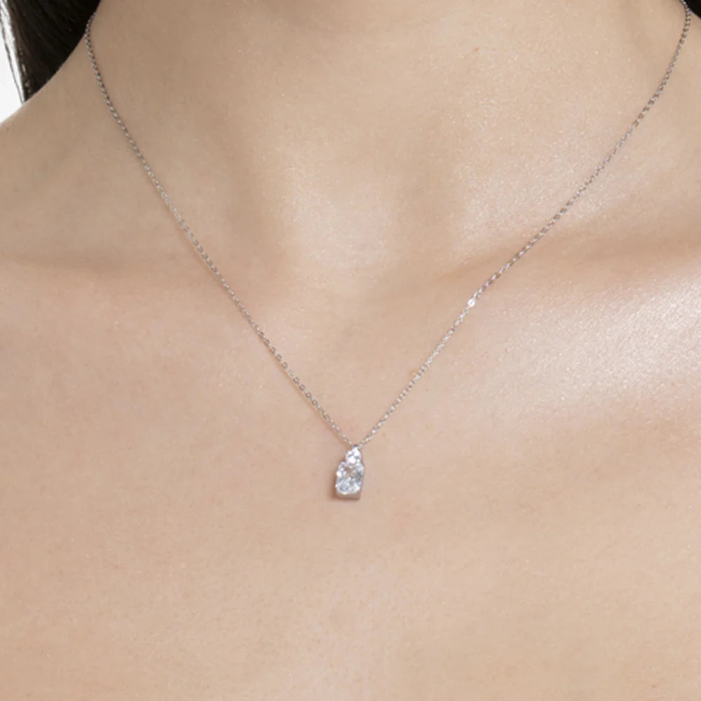 Collana Luca Barra Acciaio Zirconi