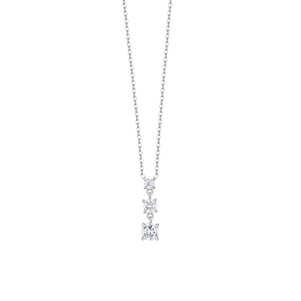 Collana Luca Barra Acciaio Zirconi